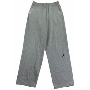 Nike Air Jordan Men's Medium Jumpman Baggy Wide Leg Sweatpants Heather Gray